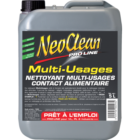 Nettoyant Multi-usages contact alimentaire prêt à l'emploi NéoClean 5L