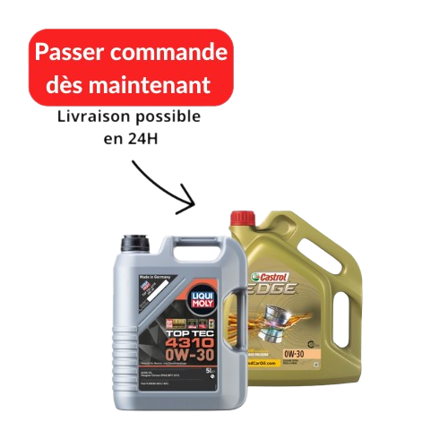 bouton passer commande huile moteur 0W30