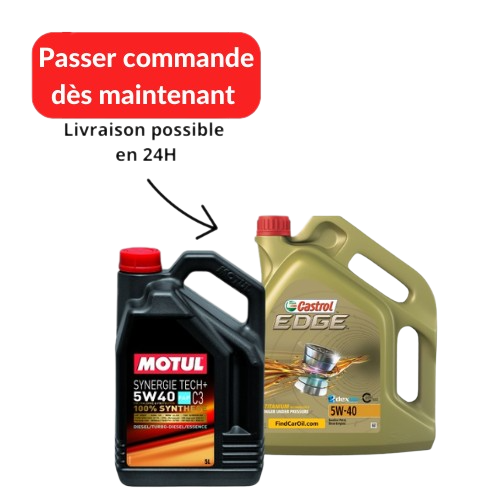 bidon d'huile moteur de 5 Litres castrol et Motul